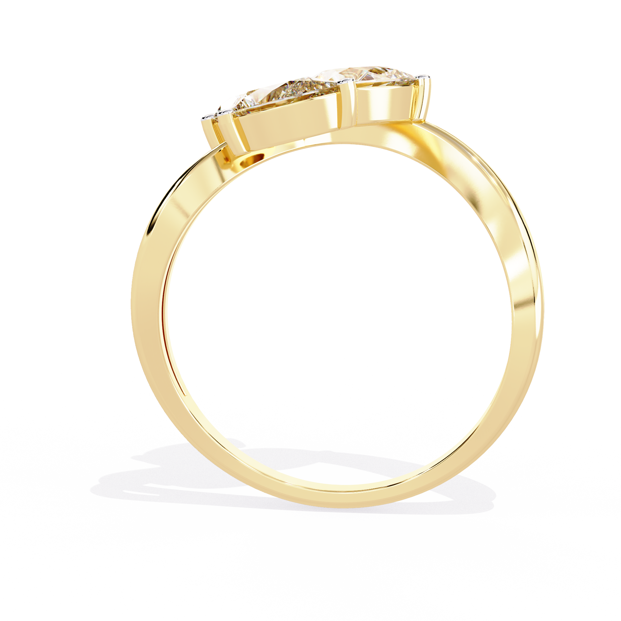 Solitairekart 1.06ct Natural Diamond Trinity Bloom Ring-HI Color, VS-SI Clarity